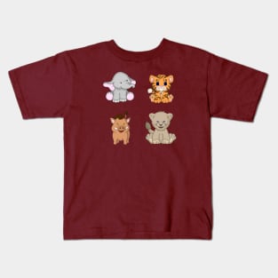 Cute Animal Buddies Kids T-Shirt